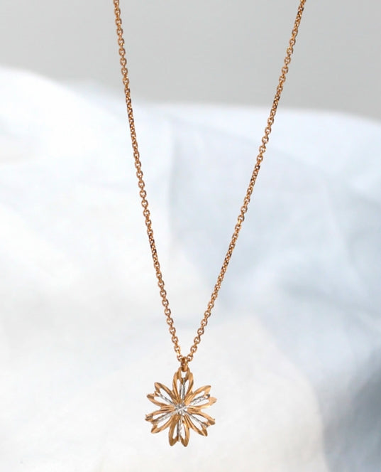 Nidal Jewels | Stellar Bloom Rose Gold Pendant